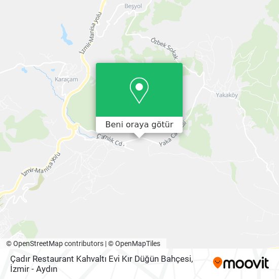 Çadır Restaurant Kahvaltı Evi Kır Düğün Bahçesi harita