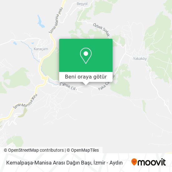 Kemalpaşa-Manisa Arası Dağın Başı harita