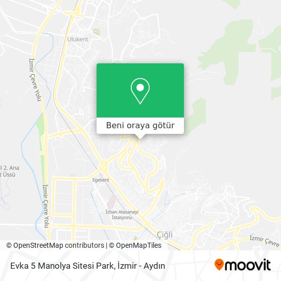 Evka 5 Manolya Sitesi Park harita
