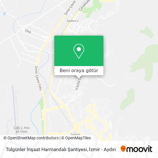 Tülgünler İnşaat Harmandalı Şantiyesi harita