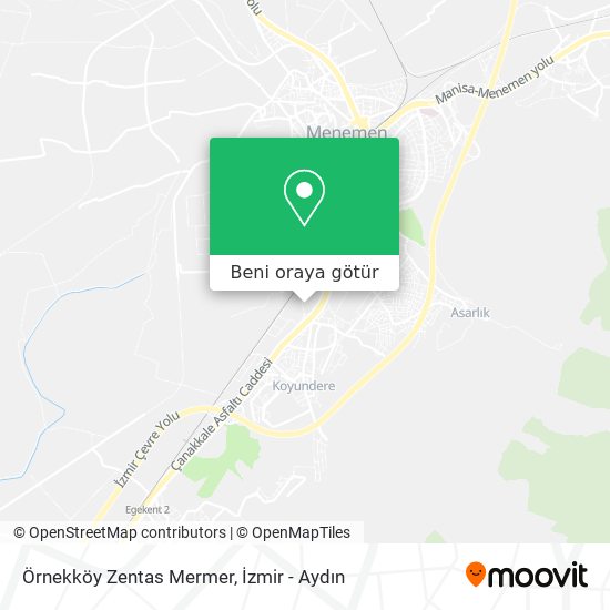 Örnekköy Zentas Mermer harita