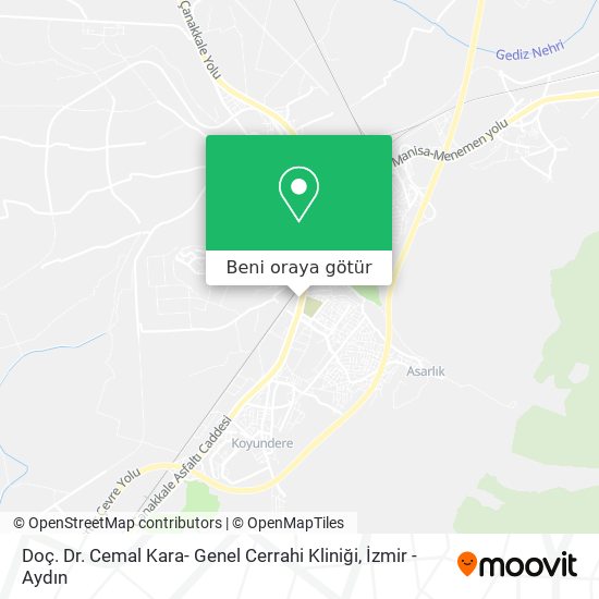 Doç. Dr. Cemal Kara- Genel Cerrahi Kliniği harita