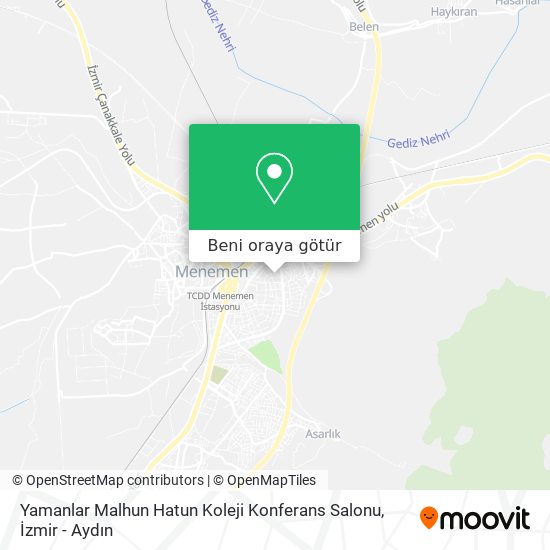 Yamanlar Malhun Hatun Koleji Konferans Salonu harita