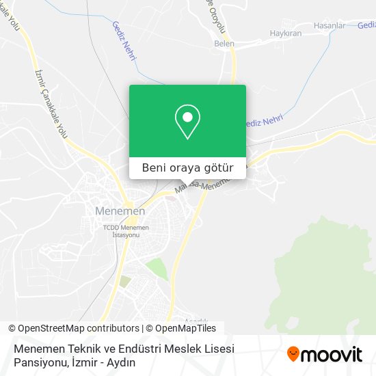 Menemen Teknik ve Endüstri Meslek Lisesi Pansiyonu harita