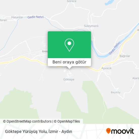 Göktepe Yürüyüş Yolu harita