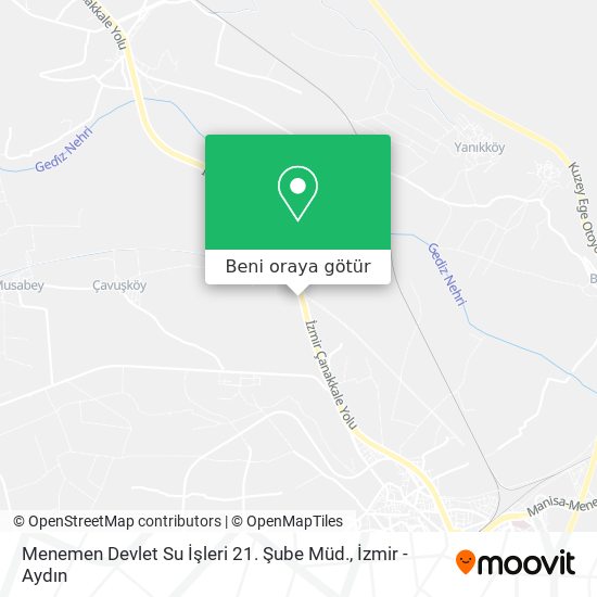 Menemen Devlet Su İşleri 21. Şube Müd. harita