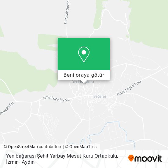 Yenibağarası Şehit Yarbay Mesut Kuru Ortaokulu harita
