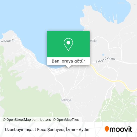 Uzunbayir İnşaat Foça Şantiyesi harita