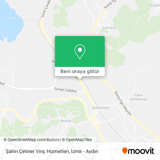 Şahin Çetiner Vinç Hizmetleri harita