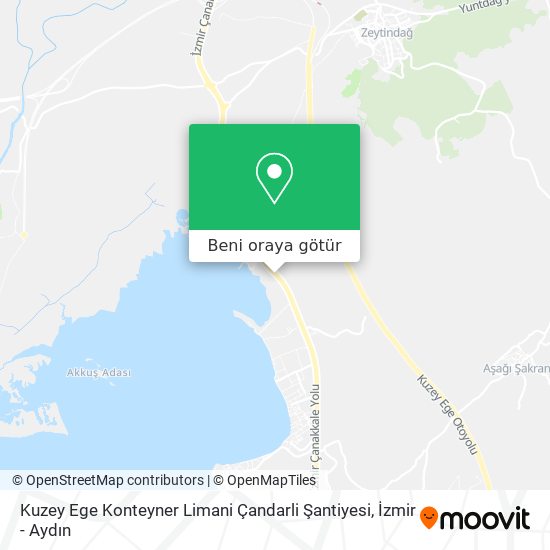 Kuzey Ege Konteyner Limani Çandarli Şantiyesi harita