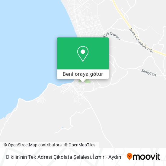 Dikilin'nin Tek Adresi Çikolata Şelalesi harita