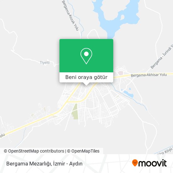 Bergama Mezarlığı harita