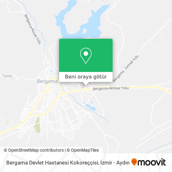 Bergama Devlet Hastanesi Kokoreççisi harita