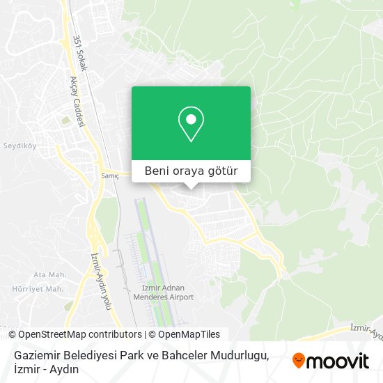 Gaziemir Belediyesi Park ve Bahceler Mudurlugu harita