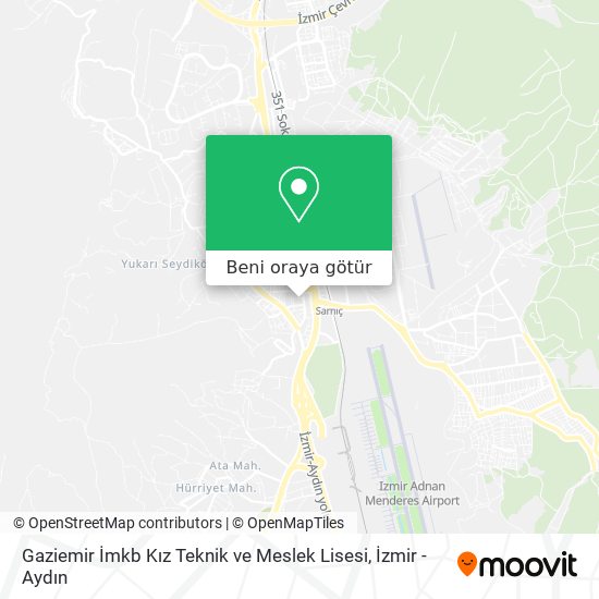 Gaziemir İmkb Kız Teknik ve Meslek Lisesi harita