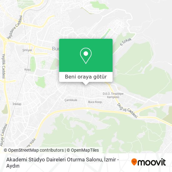 Akademi Stüdyo Daireleri Oturma Salonu harita