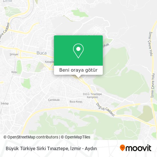 Büyük Türkiye Sirki Tınaztepe harita
