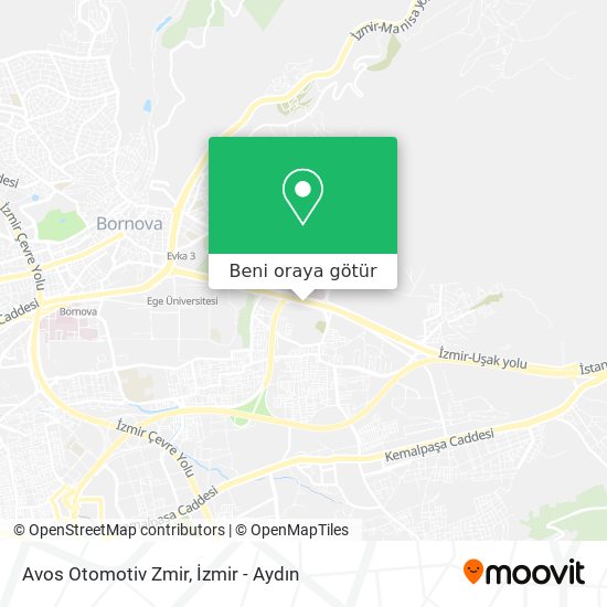 Avos Otomotiv Zmir harita