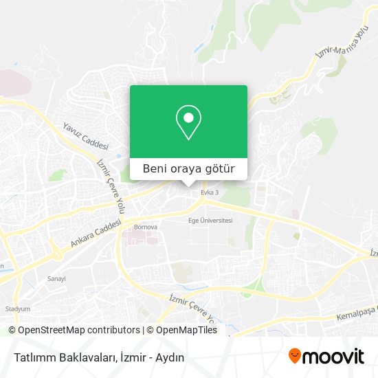 Tatlımm Baklavaları harita