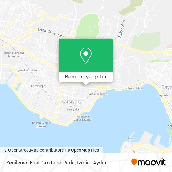 Yenilenen Fuat Goztepe Parki harita