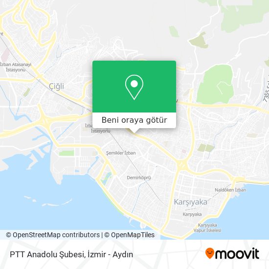 PTT Anadolu Şubesi harita