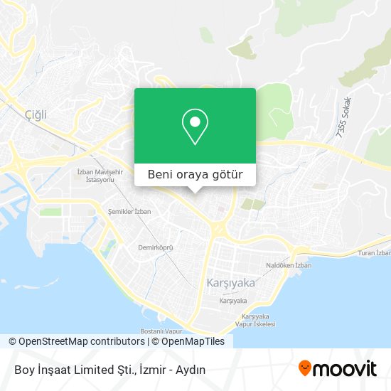 Boy İnşaat Limited Şti. harita