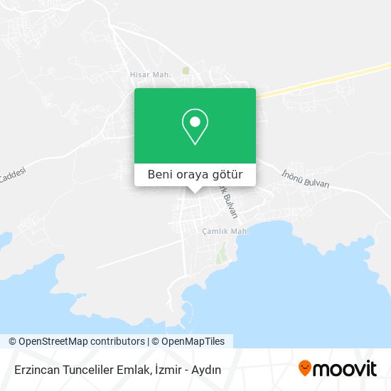 Erzincan Tunceliler Emlak harita