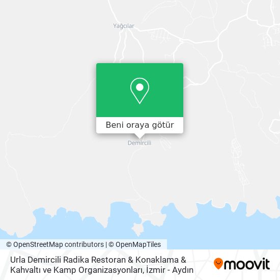 Urla Demircili Radika Restoran & Konaklama & Kahvaltı ve Kamp Organizasyonları harita