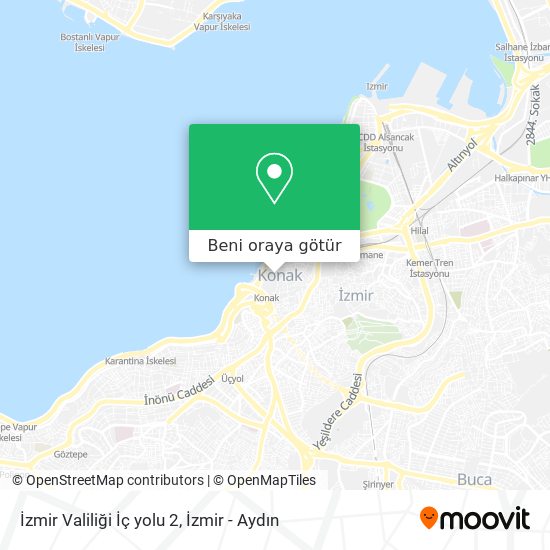 İzmir Valiliği İç yolu 2 harita