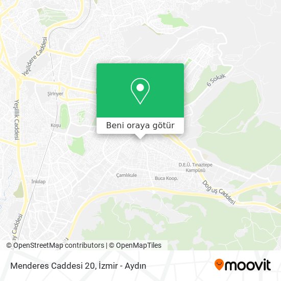 Menderes Caddesi 20 harita