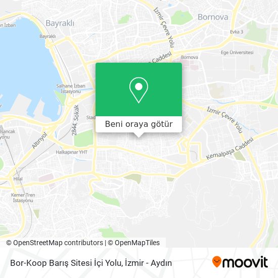 Bor-Koop Barış Sitesi İçi Yolu harita