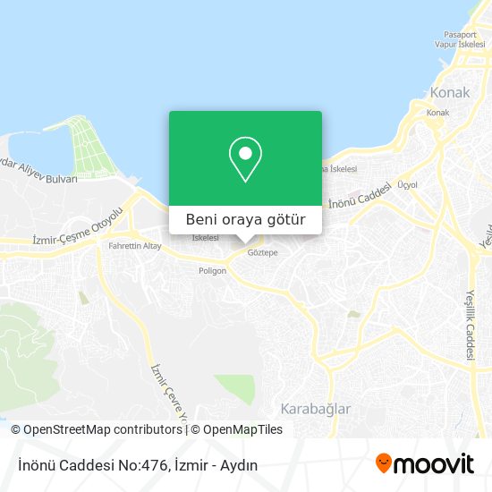 İnönü Caddesi No:476 harita