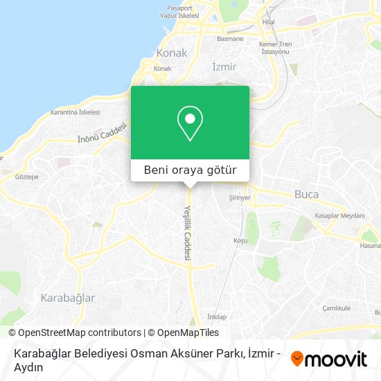 Karabağlar Belediyesi Osman Aksüner Parkı harita