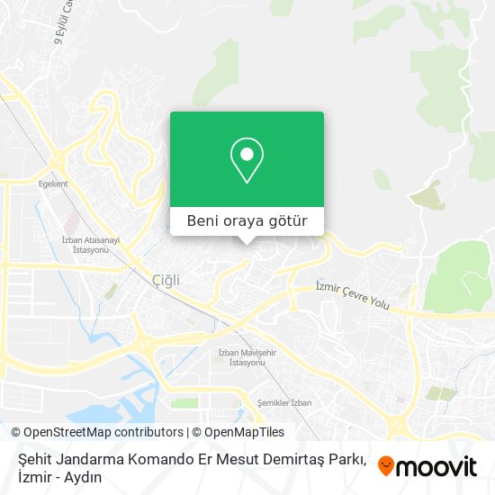 Şehit Jandarma Komando Er Mesut Demirtaş Parkı harita
