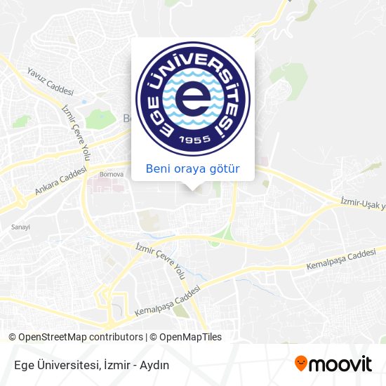 Ege Üniversitesi harita