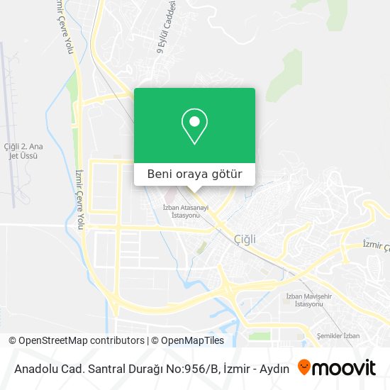 Anadolu Cad. Santral Durağı No:956 / B harita