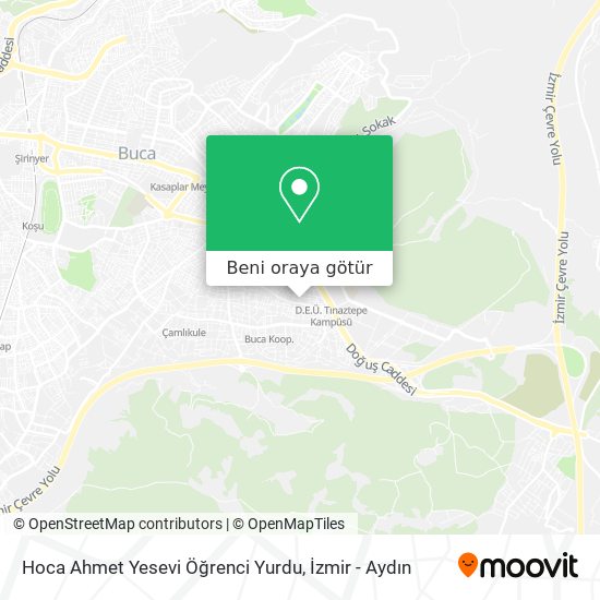 Hoca Ahmet Yesevi Öğrenci Yurdu harita