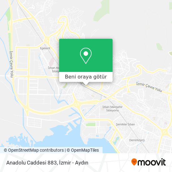 Anadolu Caddesi 883 harita