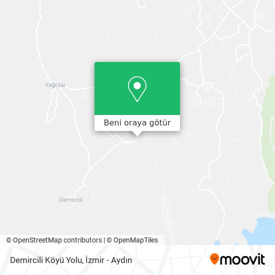 Demircili Köyü Yolu harita