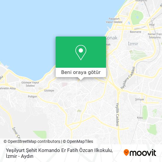 Yeşilyurt Şehit Komando Er Fatih Özcan Ilkokulu harita