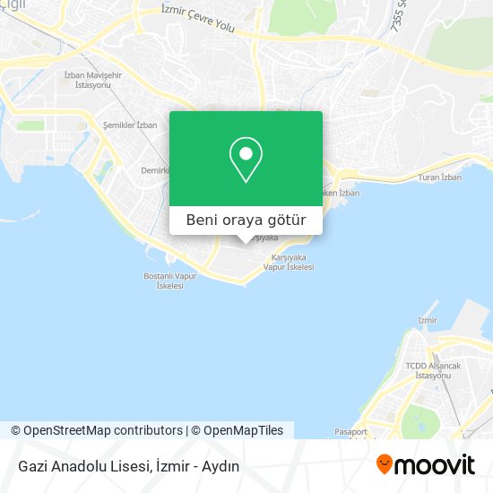 Gazi Anadolu Lisesi harita