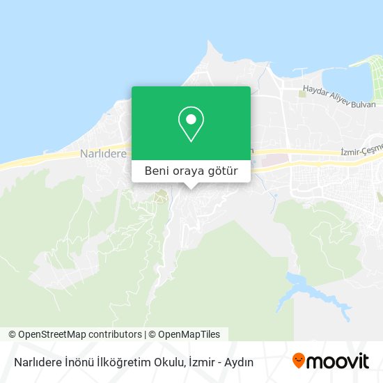 Narlıdere İnönü İlköğretim Okulu harita