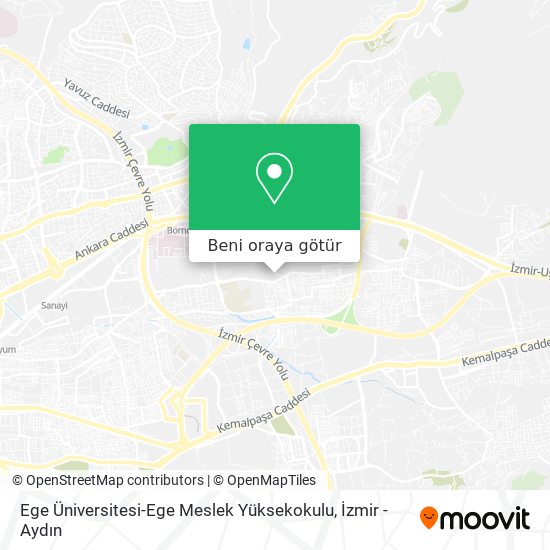 Ege Üniversitesi-Ege Meslek Yüksekokulu harita