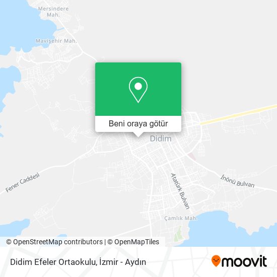 Didim Efeler Ortaokulu harita