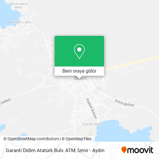 Garanti Didim Atatürk Bulv. ATM harita