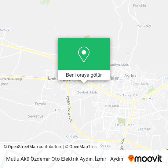 Mutlu Akü Özdemir Oto Elektrik Aydın harita