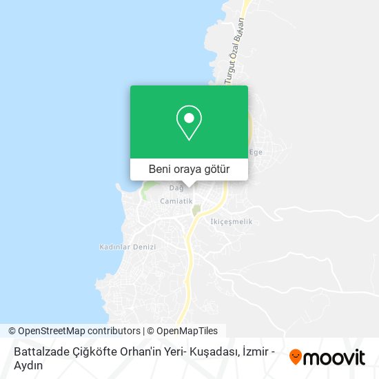 Battalzade Çiğköfte Orhan'in Yeri- Kuşadası harita