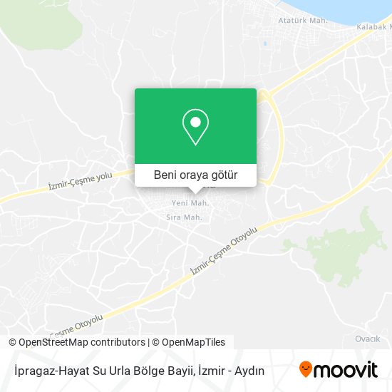 İpragaz-Hayat Su Urla Bölge Bayii harita