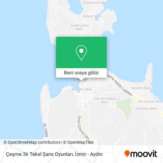 Çeşme 3k Tekel Şans Oyunları harita