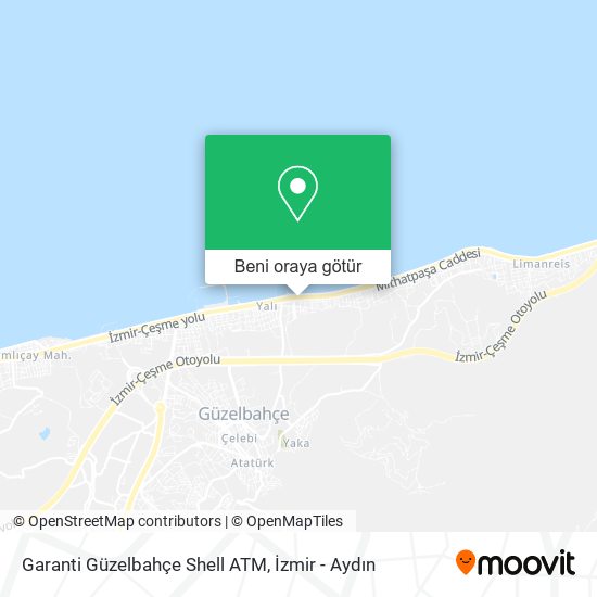 Garanti Güzelbahçe Shell ATM harita